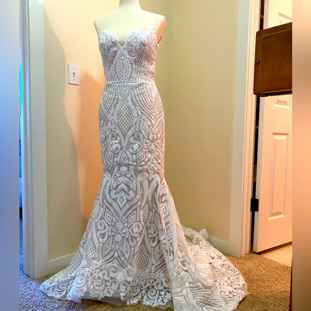 Hayley Paige blush west Wedding dress